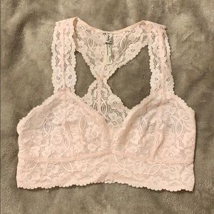 Free People Galloon Lace Racerback - Light Pink